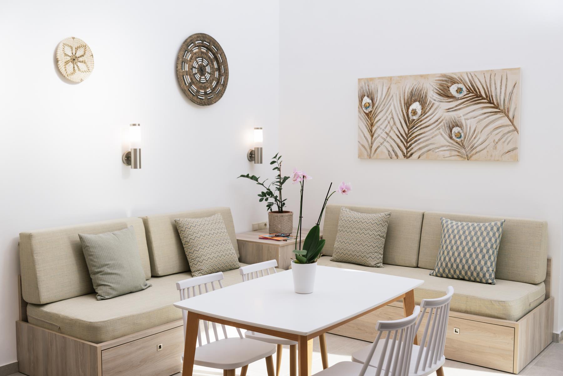 Grey Sofa | Matala Prime Villas | Matala Greece