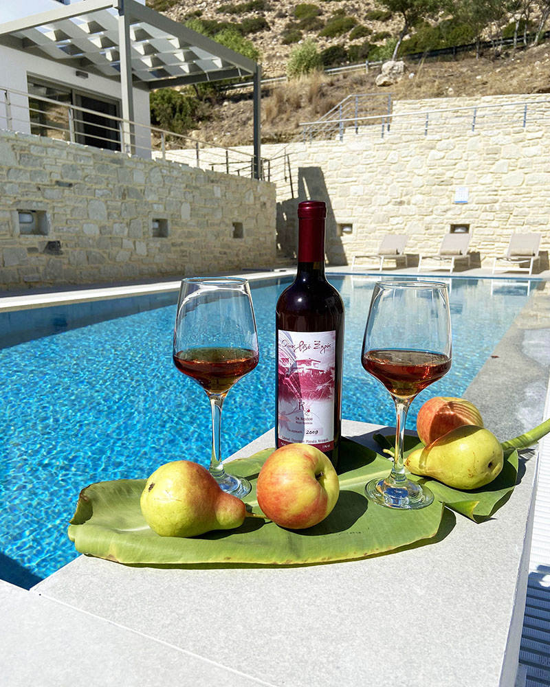 Wine And Fruits | Matala Prime Villas | Matala Greece